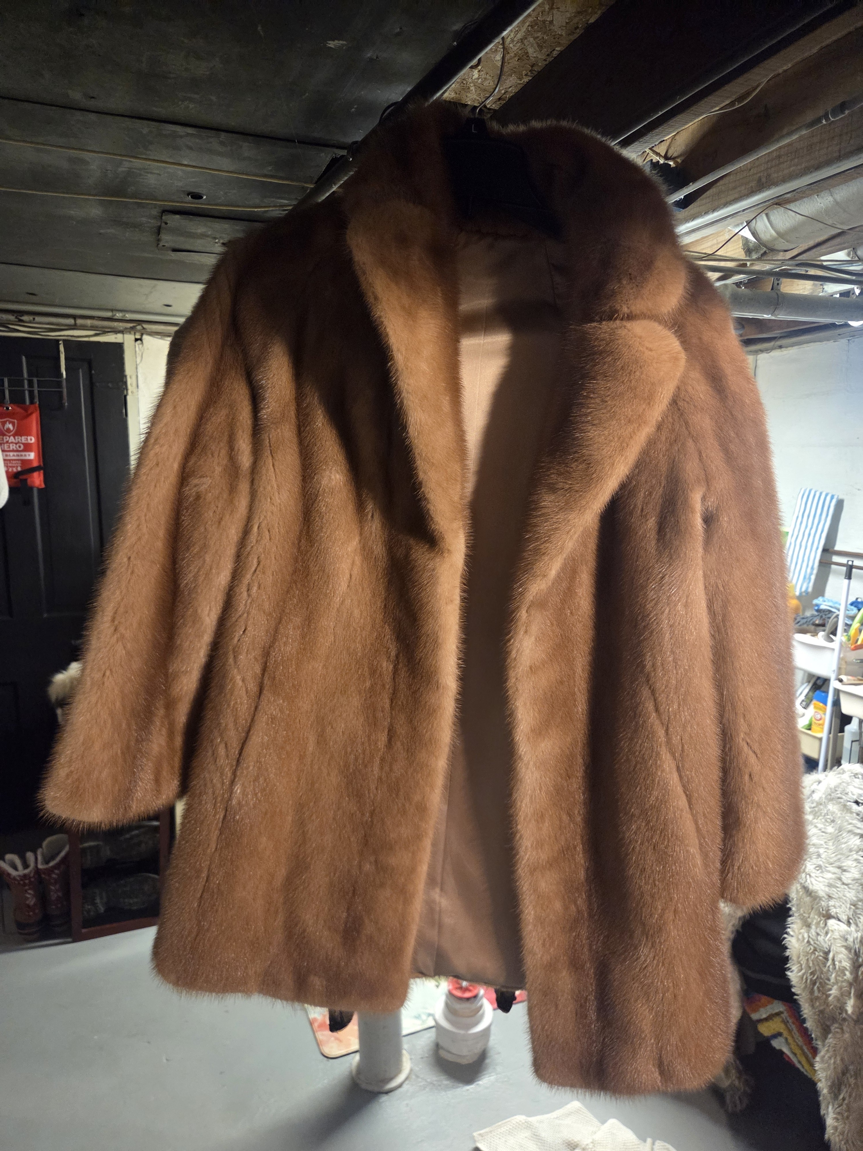 Classic Women's Brown Fur Coat